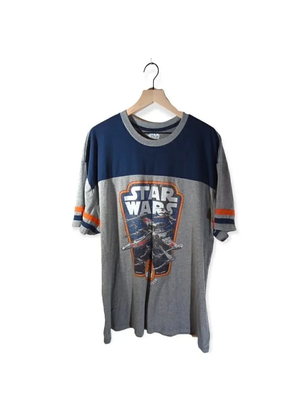 𝅺star Wars Distressed Retro Distressed XWing Squadron Graphic Tee Size 2XL